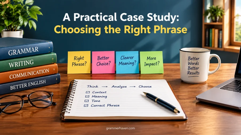 A Practical Case Study: Choosing the Right Phrase