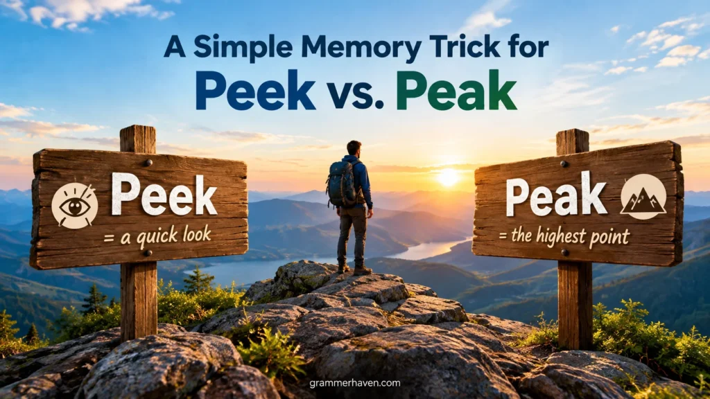 A Simple Memory Trick for Peek vs. Peak