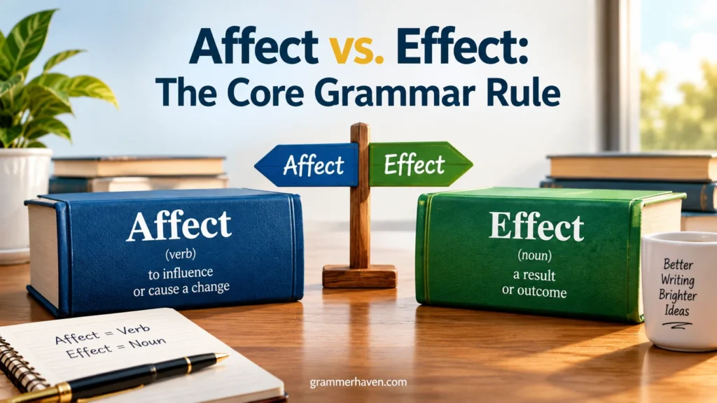 Affect vs. Effect: The Core Grammar Rule