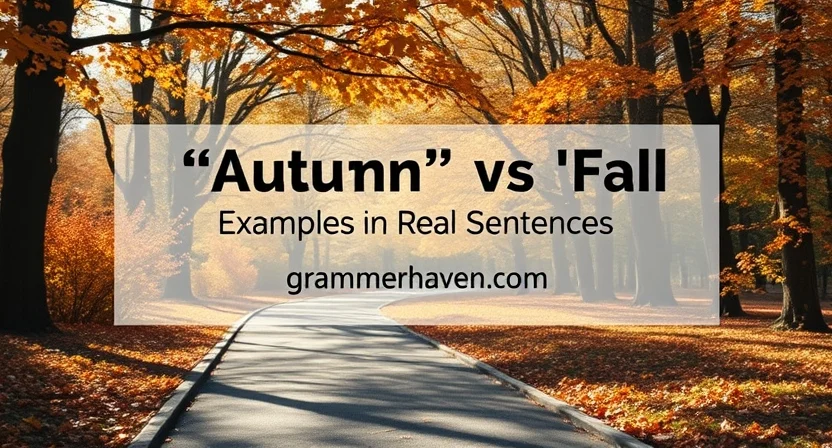 ‘Autumn’ vs ‘Fall’ Examples in Real Sentences
