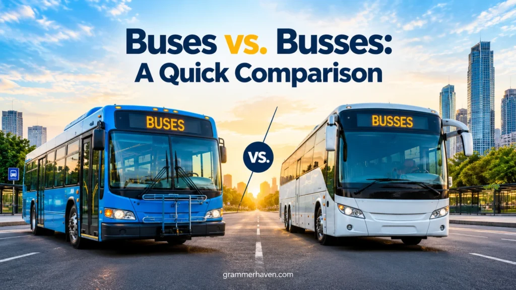 Buses vs. Busses: A Quick Comparison
