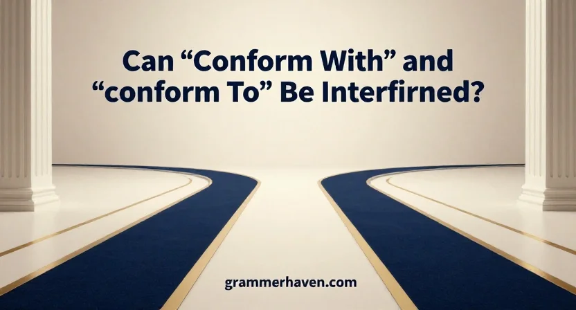 Can “Conform With” and “Conform To” Be Interchanged?
