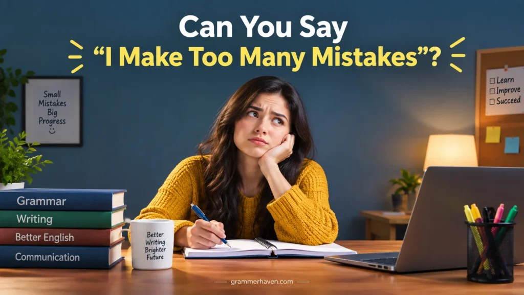 Can You Say “I Make Too Many Mistakes”?