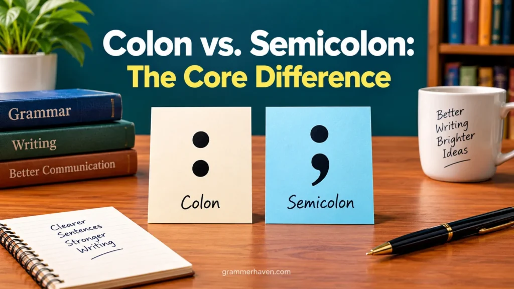 Colon vs. Semicolon: The Core Difference