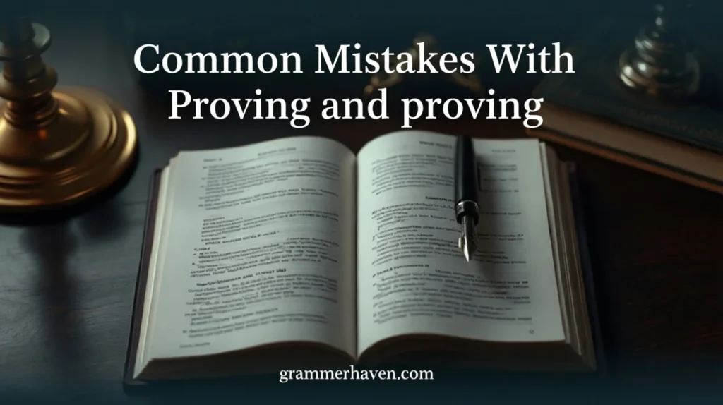 Common Mistakes With Prooving and Proving