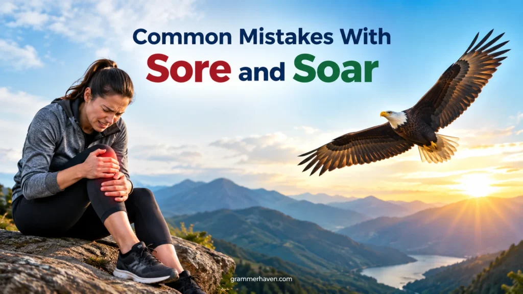 Common Mistakes With Sore and Soar