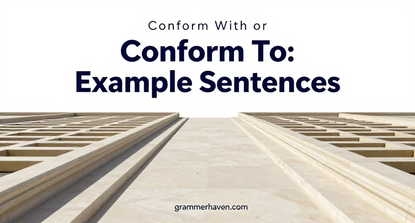 Conform With or Conform To: Example Sentences