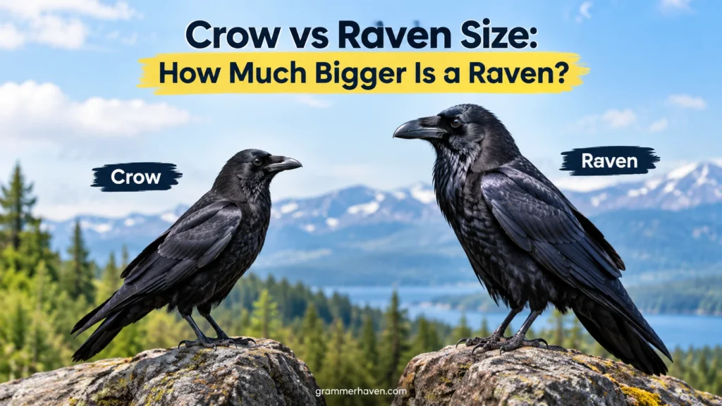 Crow vs Raven Size: How Much Bigger Is a Raven?