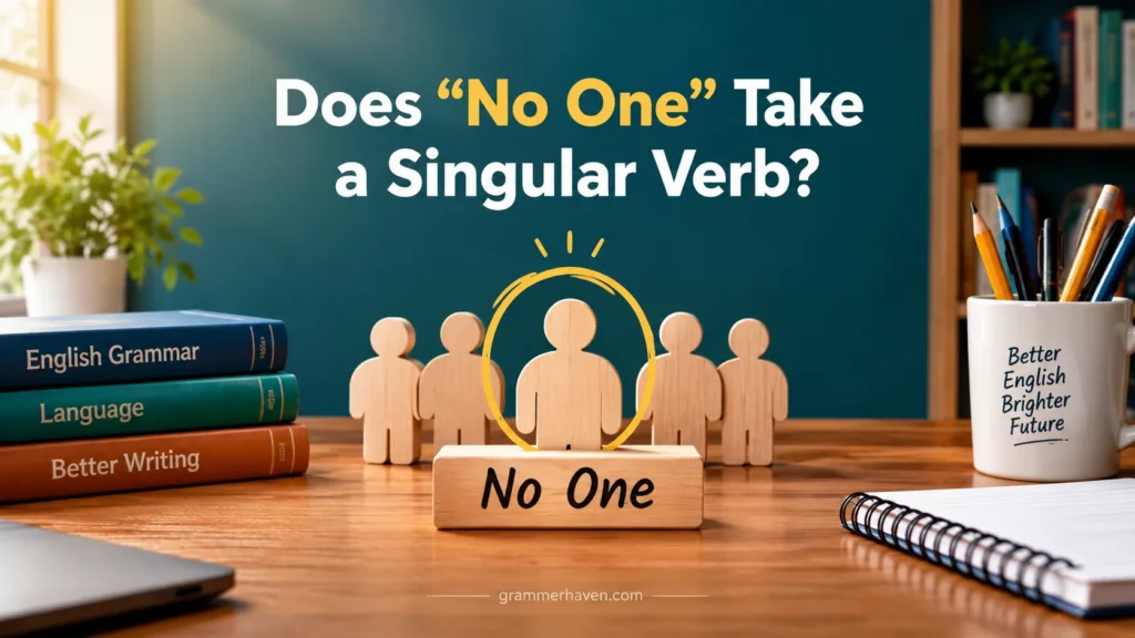 Does “No One” Take a Singular Verb?