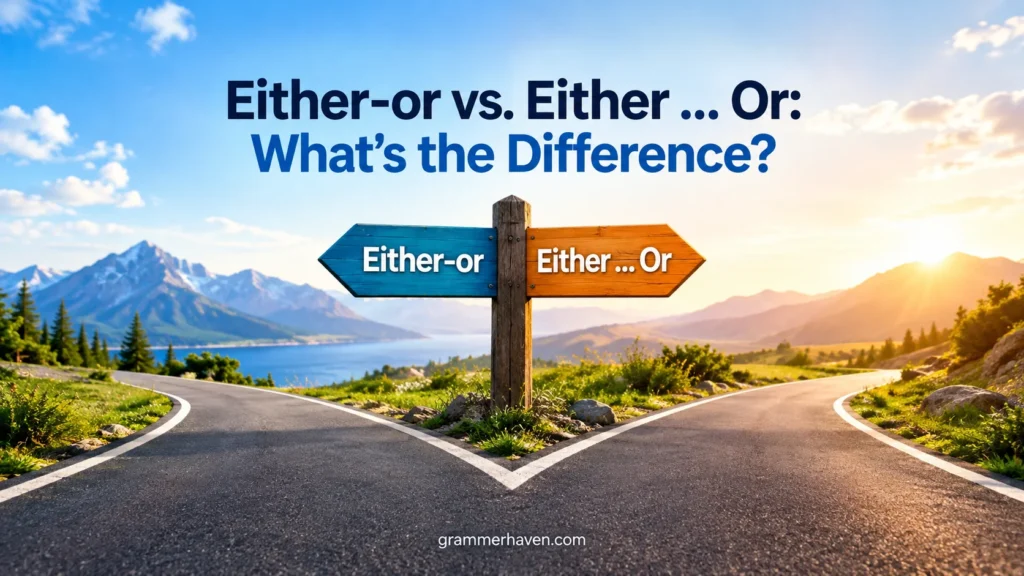 Either-or vs. Either … Or: What's the Difference?