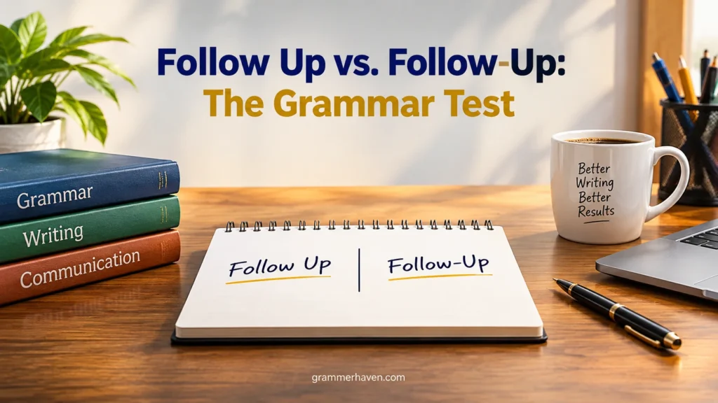 Follow Up vs. Follow-Up: The Grammar Test