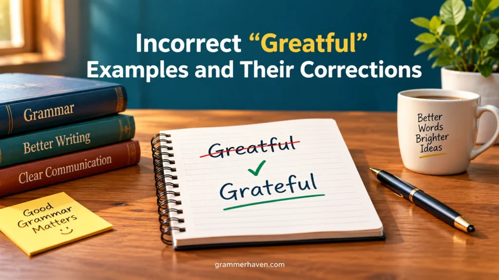 Incorrect “Greatful” Examples and Their Corrections