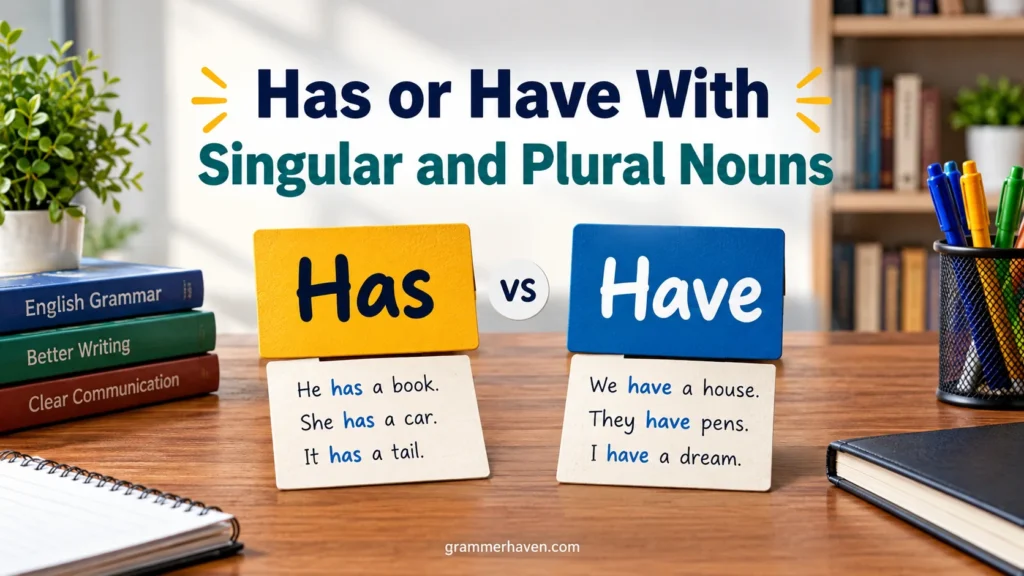 Has or Have With Singular and Plural Nouns