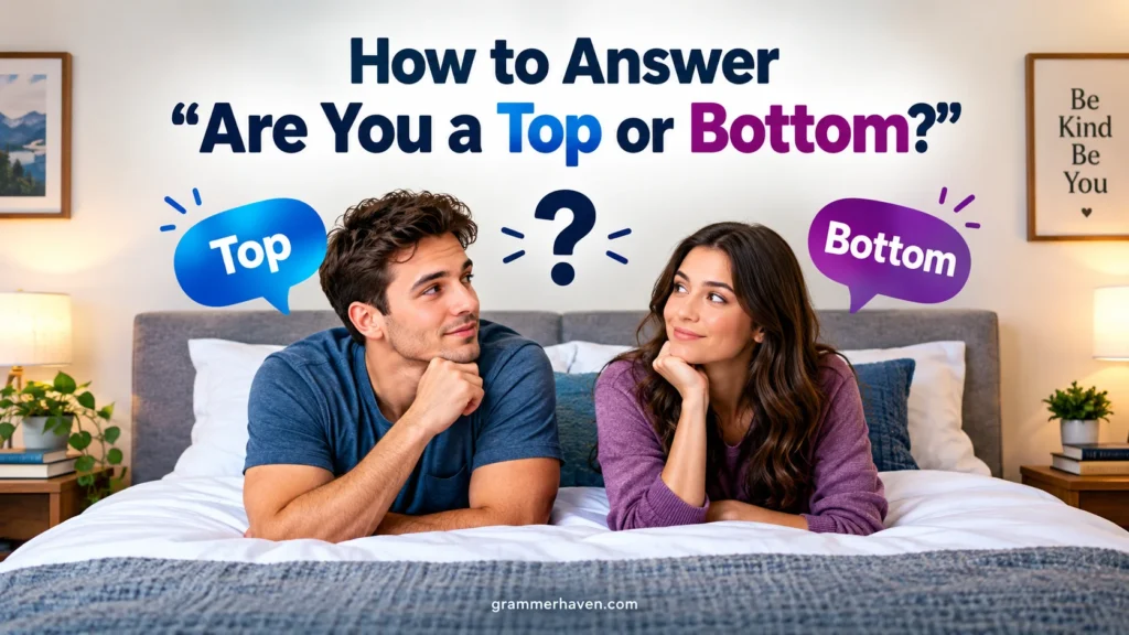 How to Answer “Are You a Top or Bottom?”