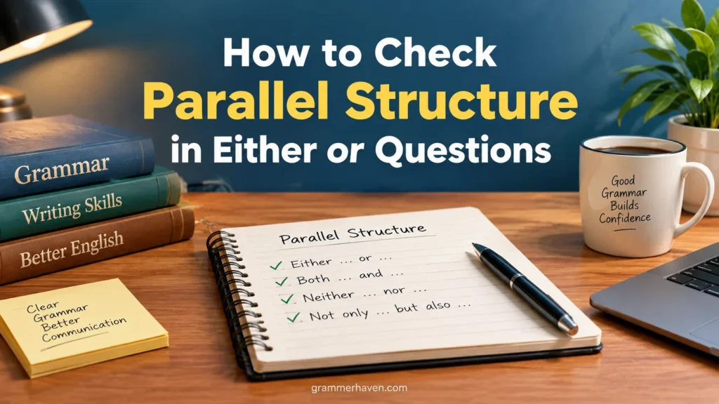 How to Check Parallel Structure in Either or Questions