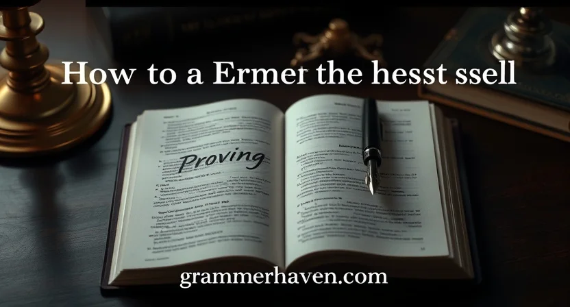 How to Remember the Correct Spelling of Proving