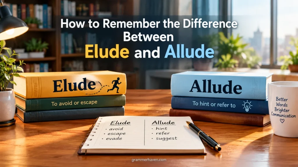How to Remember the Difference Between Elude and Allude