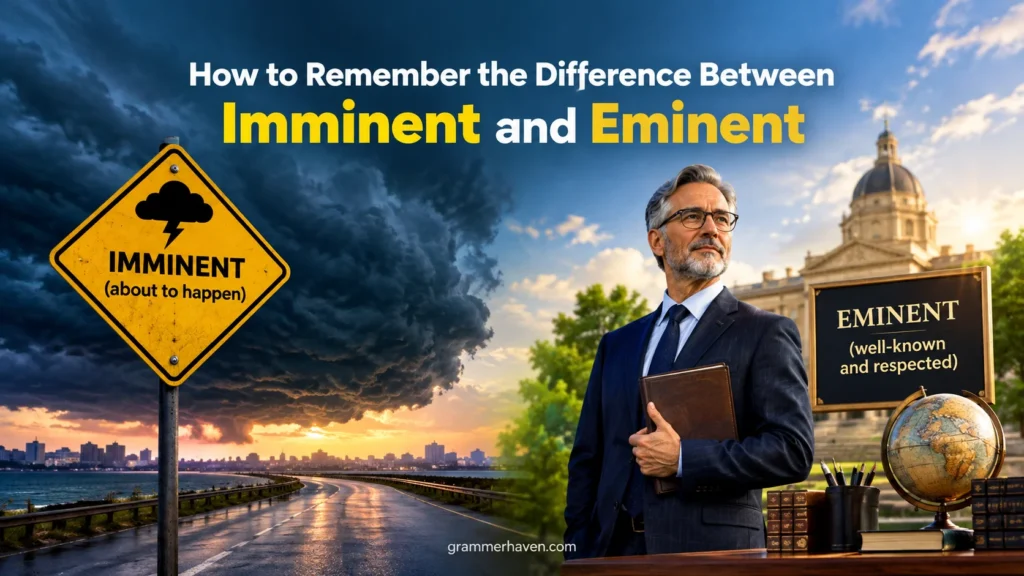 How to Remember the Difference Between Imminent and Eminent