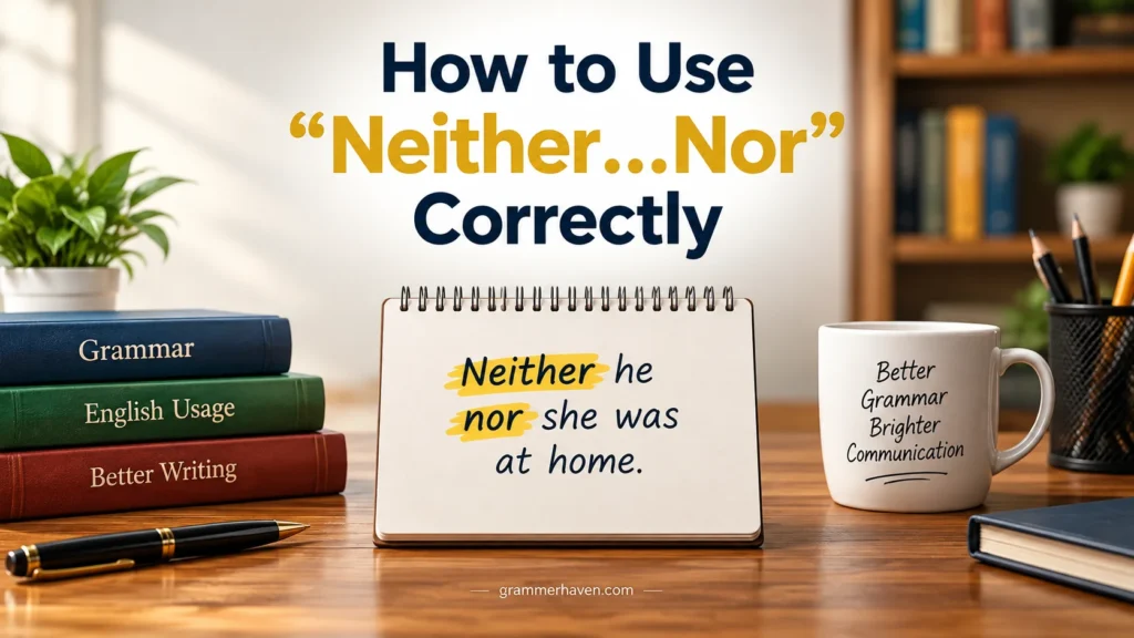 How to Use “Neither…Nor” Correctly