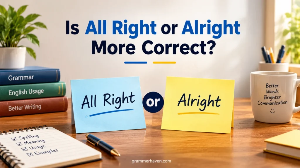 Is All Right or Alright More Correct?