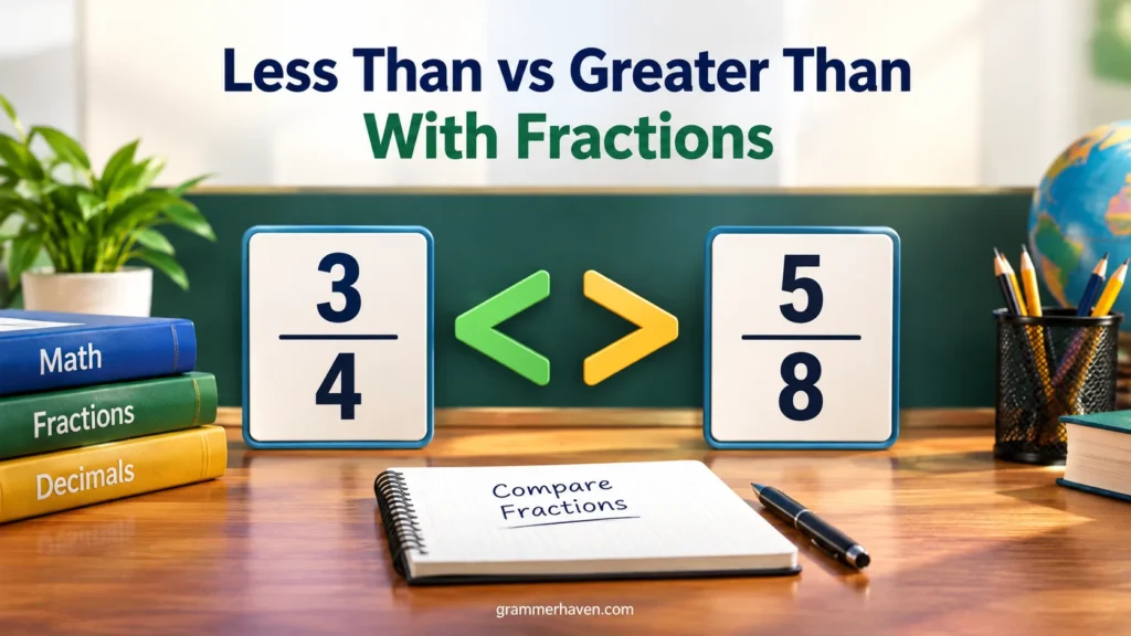 Less Than vs Greater Than With Fractions