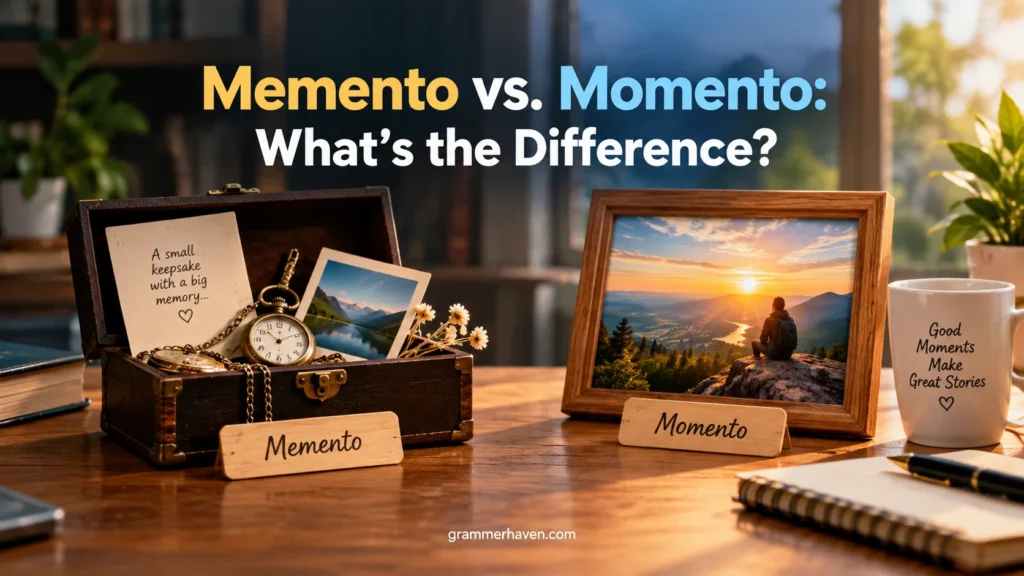 Memento vs. Momento: What's the Difference?