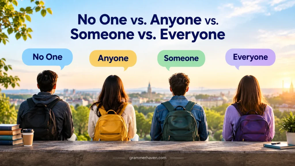 No One vs. Anyone vs. Someone vs. Everyone