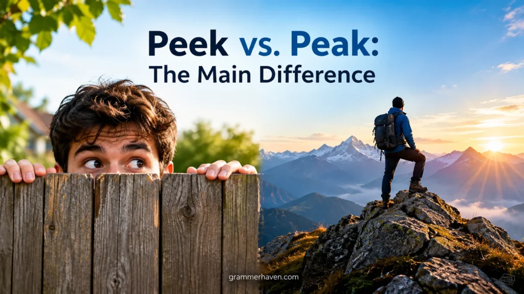 Peek vs. Peak: The Main Difference