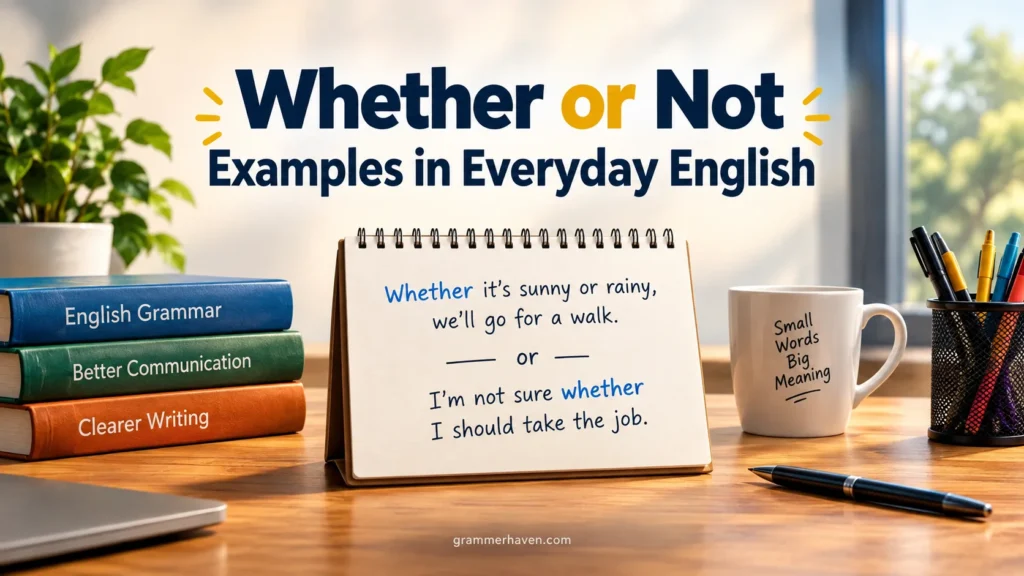 Whether or Not Examples in Everyday English