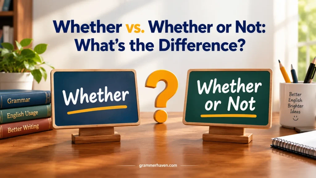 Whether vs. Whether or Not: What's the Difference?