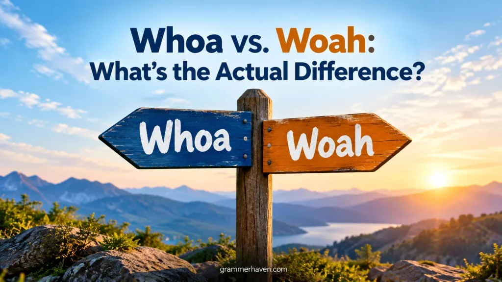 Whoa vs. Woah: What's the Actual Difference?
