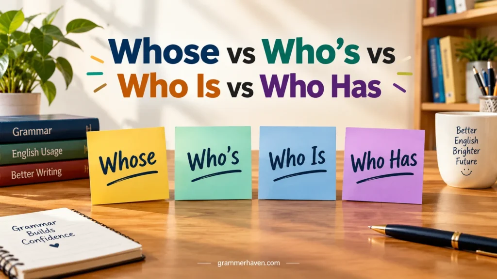 Whose vs Who’s vs Who Is vs Who Has