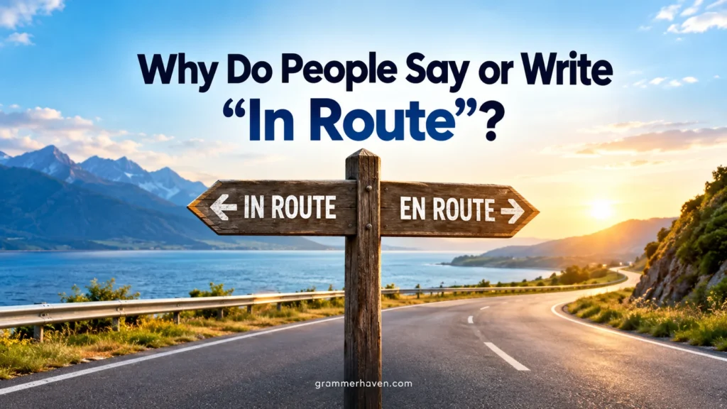 Why Do People Say or Write “In Route”?