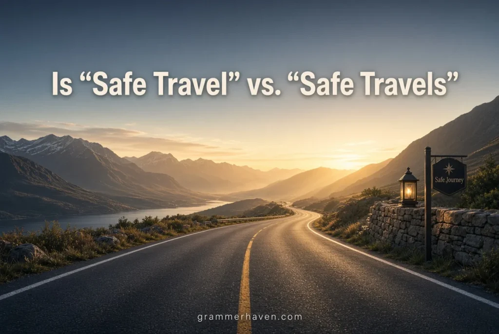 “Safe Travel” vs. “Safe Travels”