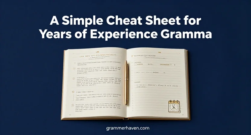 A Simple Cheat Sheet for Years of Experience Grammar