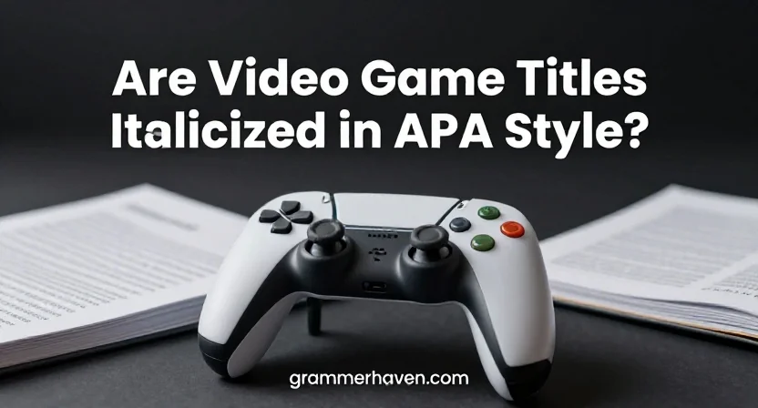 Are Video Game Titles Italicized in APA Style?