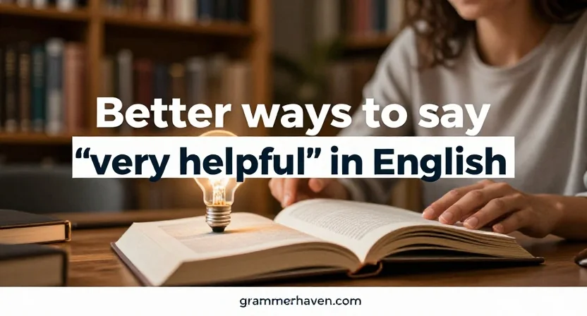 Better ways to say “very helpful” in English