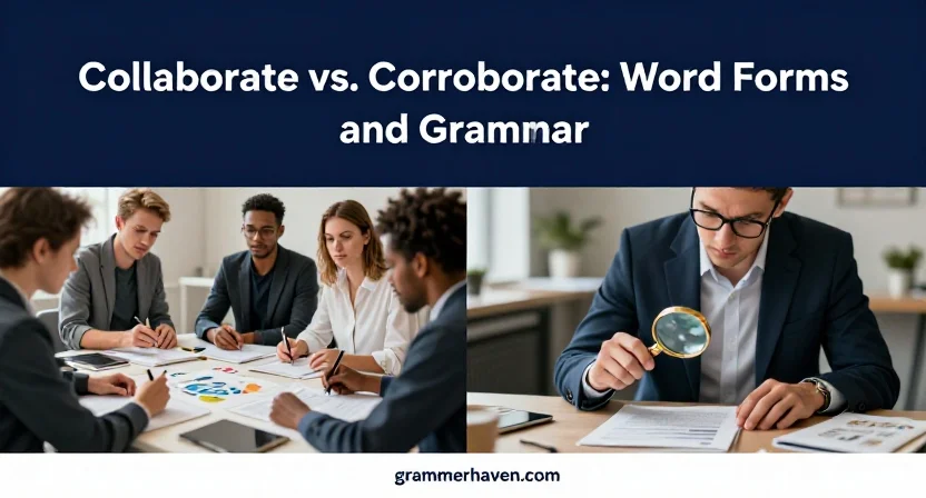 Collaborate vs. Corroborate: Word Forms and Grammar