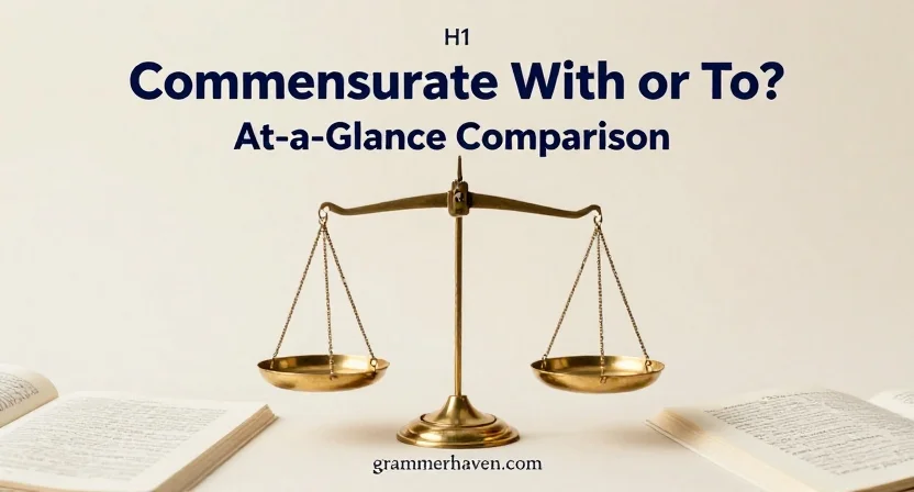 Commensurate With or To? At-a-Glance Comparison