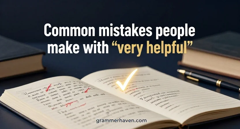 Common mistakes people make with “very helpful”