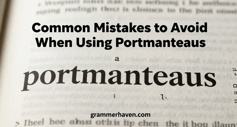 Common Mistakes to Avoid When Using Portmanteaus