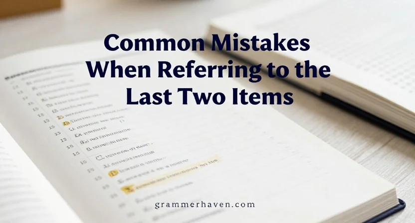 Common Mistakes When Referring to the Last Two Items