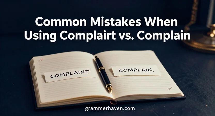 Common Mistakes When Using Complaint vs. Complain