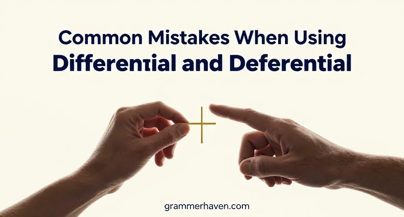 Common Mistakes When Using Differential and Deferential