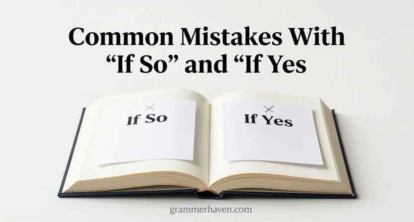 Common Mistakes With “If So” and “If Yes”