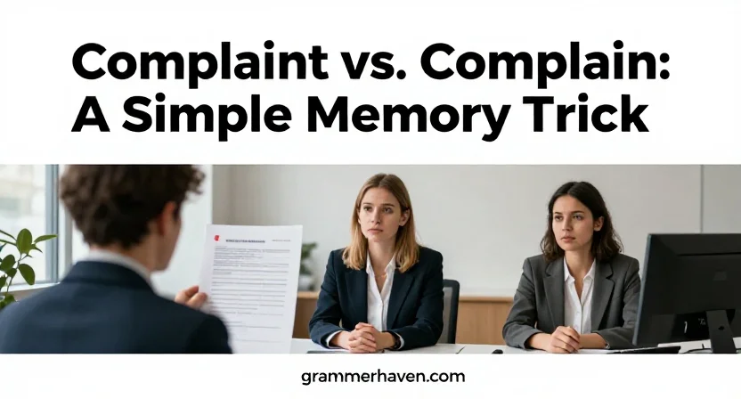 Complaint vs. Complain: A Simple Memory Trick