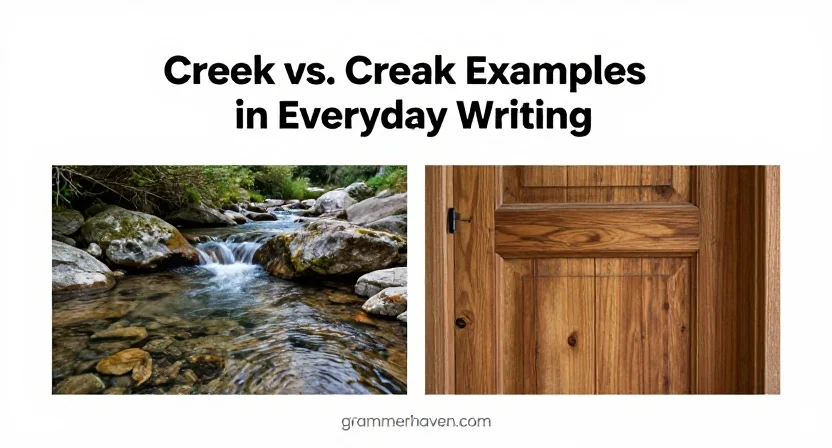 Creek vs. Creak Examples in Everyday Writing