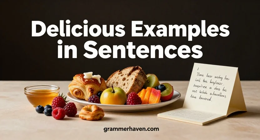 Delicious Examples in Sentences