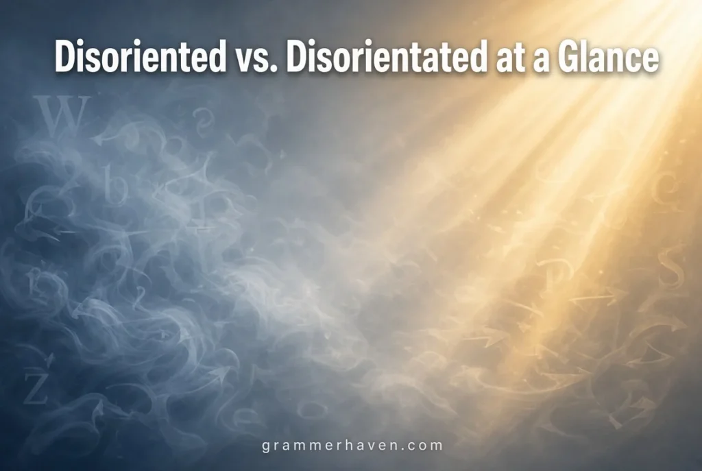 Disoriented vs. Disorientated at a Glance