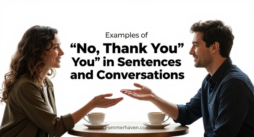 Examples of “No, Thank You” in Sentences and Conversations